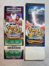 2003 NCAA Final Four Championship Ticket Stub Lot Carmelo Anthony Syracuse