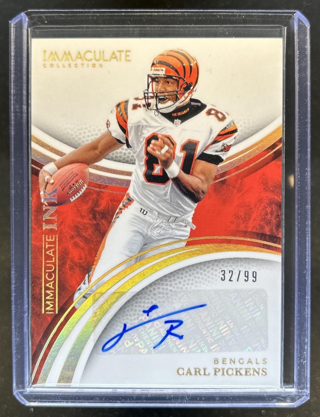 2025 Panini Immaculate Carl Pickens Ink Auto Autograph #/99 Bengals