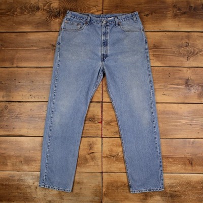 Vintage Levis 505 Jeans 36x32 Herren 90s Blau Regular Straight Stonewash Denim