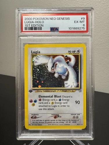 2000 POKEMON NEO GENESIS 1ST EDITION HOLO #9 LUGIA PSA 6