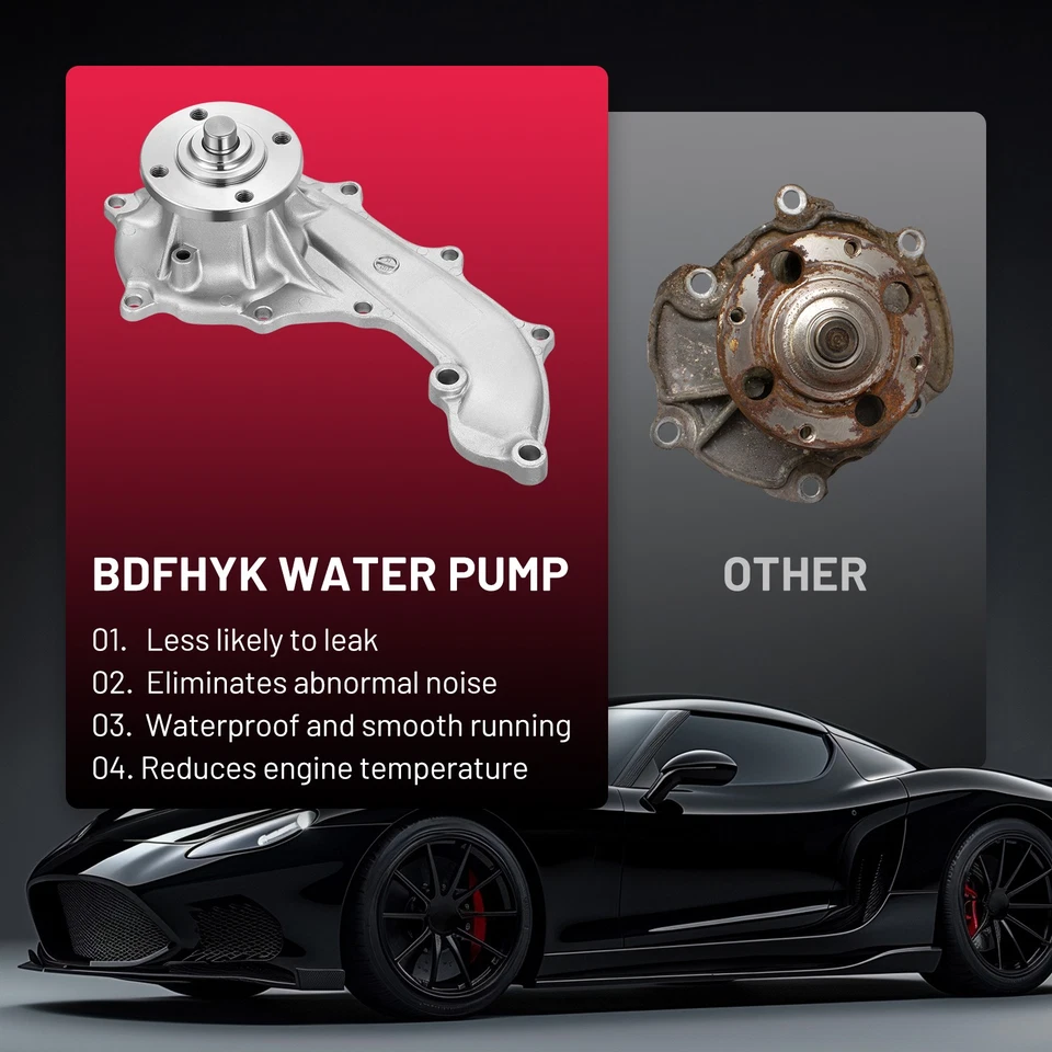 Engine Water Pump & Gasket for 1995-2022 Toyota Tacoma 96-00 4Runner 2.7L 3RZ-FE - Image 3 of 4