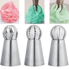 7PCS Russian Ball Piping Nozzle Sphere Icing Tips Cake Pastry Decorating Tools