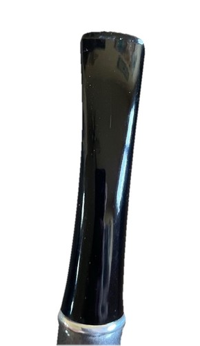 Tobacco Pipe Unmarked "NICE PIPE” Silver New Unused Bent Billiard Style - Picture 6 of 9