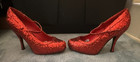 Torrid Red Glitter Mary Janes, High Heels, Size 11 — photo 6