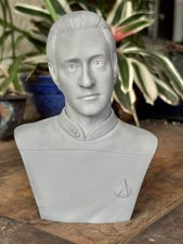 Star Trek TNG Commander Data 3D Printed Bust – 6.5” Display Figure