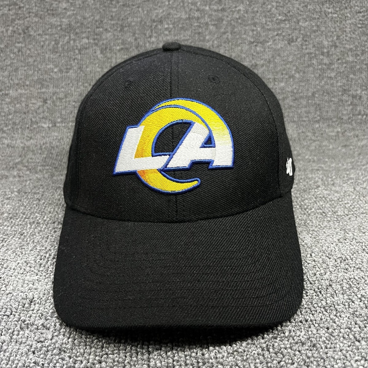 Los Angeles Rams '47 MVP Adjustable Hat Black LA Horn Logo NFL Cap New