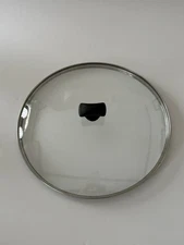 Farberware Glass Replacement Lid ONLY Metal Inner Rim 11  5/8”  For Skillet/ Pan