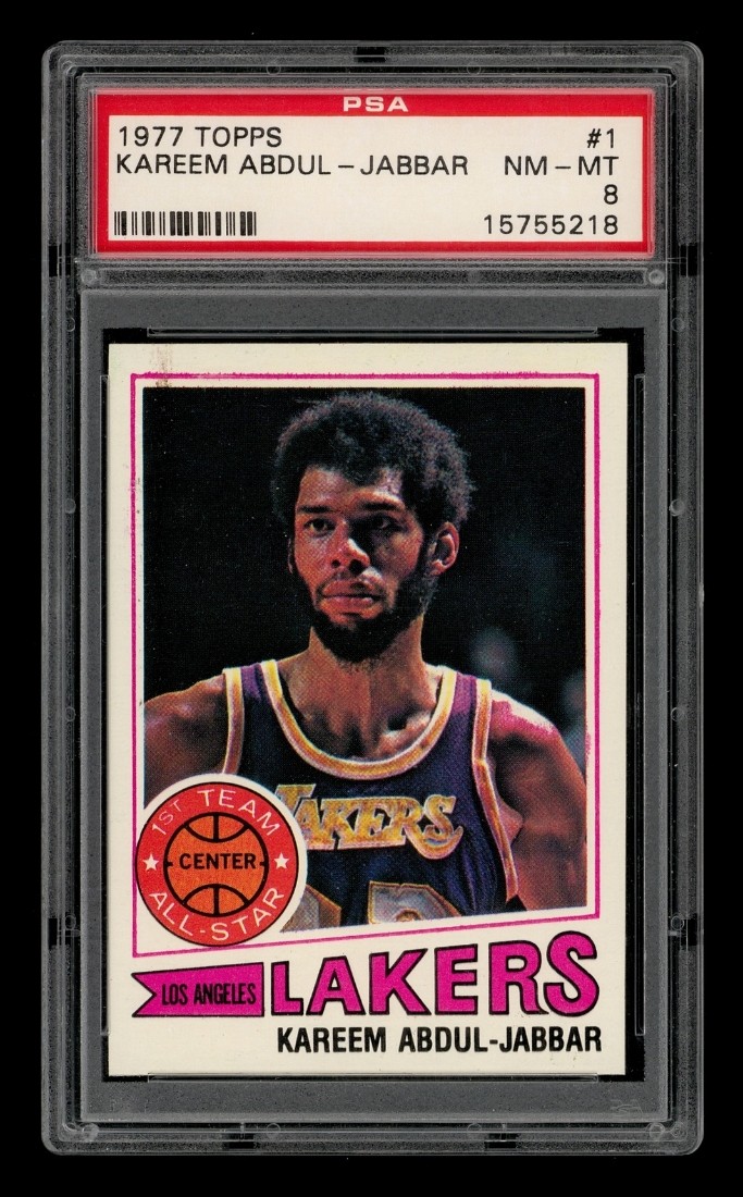 1977-78 Topps Set-Break # 1 Kareem Abdul-Jabbar PSA 8 NM-MT view 1
