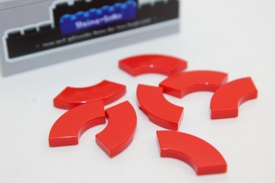 Lego (c) 8x Fliese 2x2 - viertel - rot - 27925 - corner tile