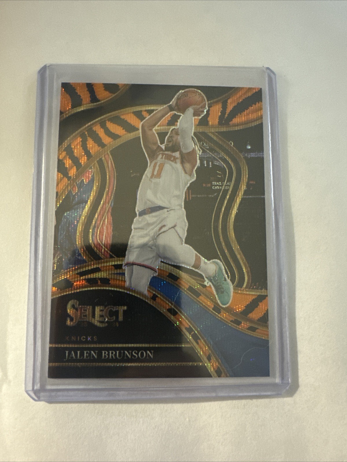 2023-24 Panini Select - Jalen Brunson Courtside Tiger Prizm #207 Knicks