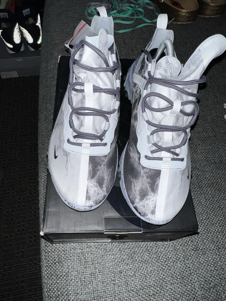 Size 9.5 - Nike Kendrick Lamar x React Element 55 Pure Platinum - Image 2 of 4