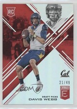 2017 Panini Elite Draft Picks Aspirations Red 21/49 Davis Webb #122 9pd