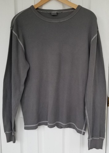 Rick Owens, Vintage Object-Dyed Waffle drkshdw Grey Knit Thermal Long Sleeve Shirt Small