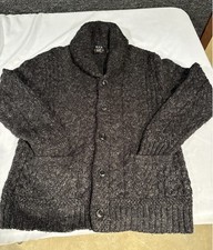 RRL Polo Ralph Lauren Men  s M Cardigan Sweater Black, Blue, Charcoal Gray.