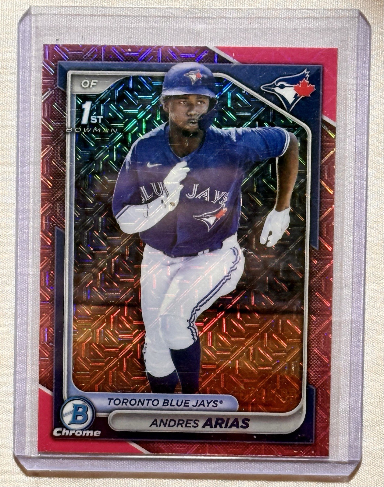 2024 Bowman Chrome - Prospects Andres Arias #BCP-236 Fuchsia MOJO Refractor /199