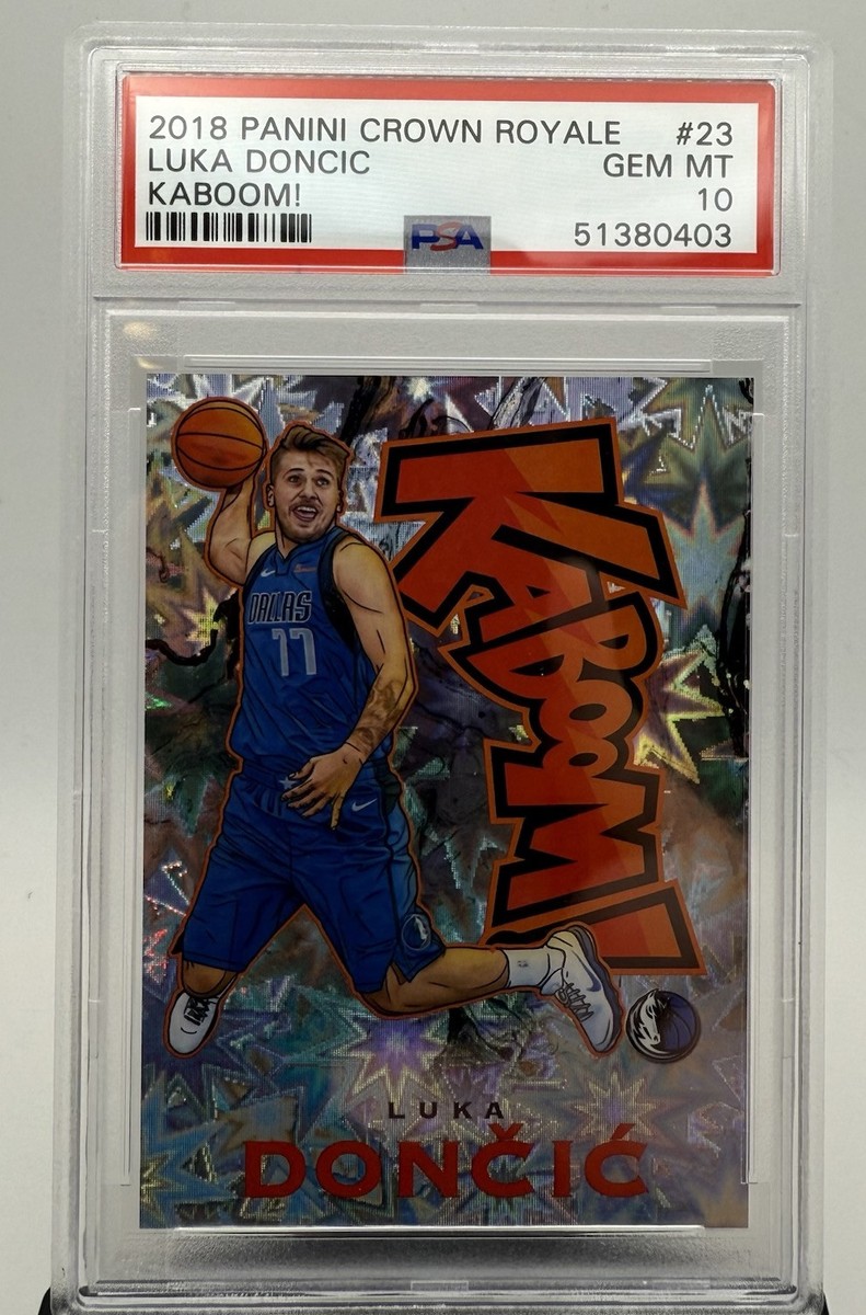 ルカ ドンチッチ Panini Crown e RC PSA 10 2018 Crown Royale Luka Doncic Kaboom Rookie - PSA 10 - Pop 8