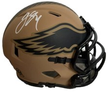 RARE Jake Elliott Autographed Signed Philadelphia Eagles Salute Mini Helmet BAS