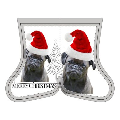 Christmas Sock, Dog Lover Holiday Gift, Polyester Stocking Stuffer