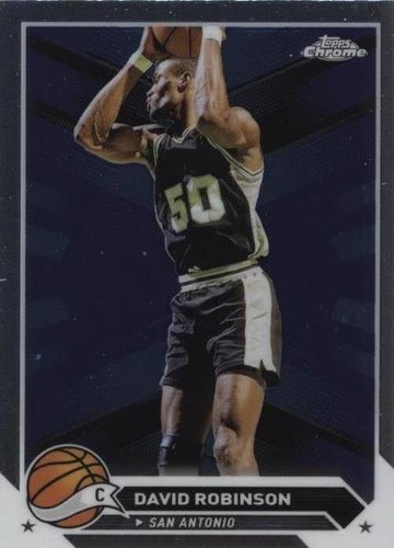 Topps 2023-24 Finest David Robinson Masters Auto Black Geometric 