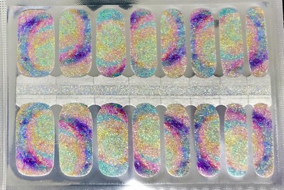 Color Nail Polish Strips, 16ct.unicorn Glitter Read Description Below