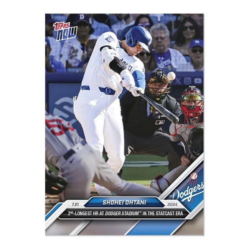 Shohei Ohtani 2nd Longest HR Dodger Stadium 2024 MLB TOPPS NOW Card 455