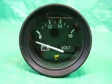 Teleflex 2" Marine Battery Charge Volt Gauge Lighted Black Face w/Bulb 18130 NOS