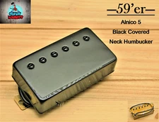 G.M. 59'er A5 Black Covered Humbucker Neck (50mm) (4-wire) for Gibson Epiphone®