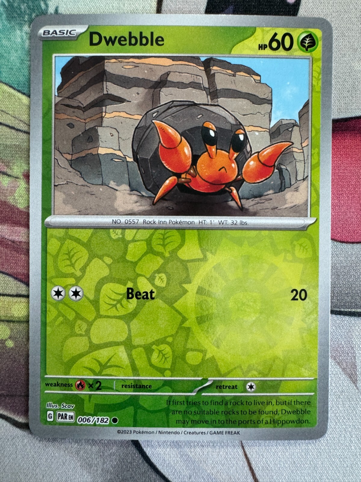 Dwebble Reverse Holo English Pokemon TCG BKBR642