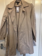 Forever 21 Mac/trench Coat Size M Beige Bnwt 100% Cotton