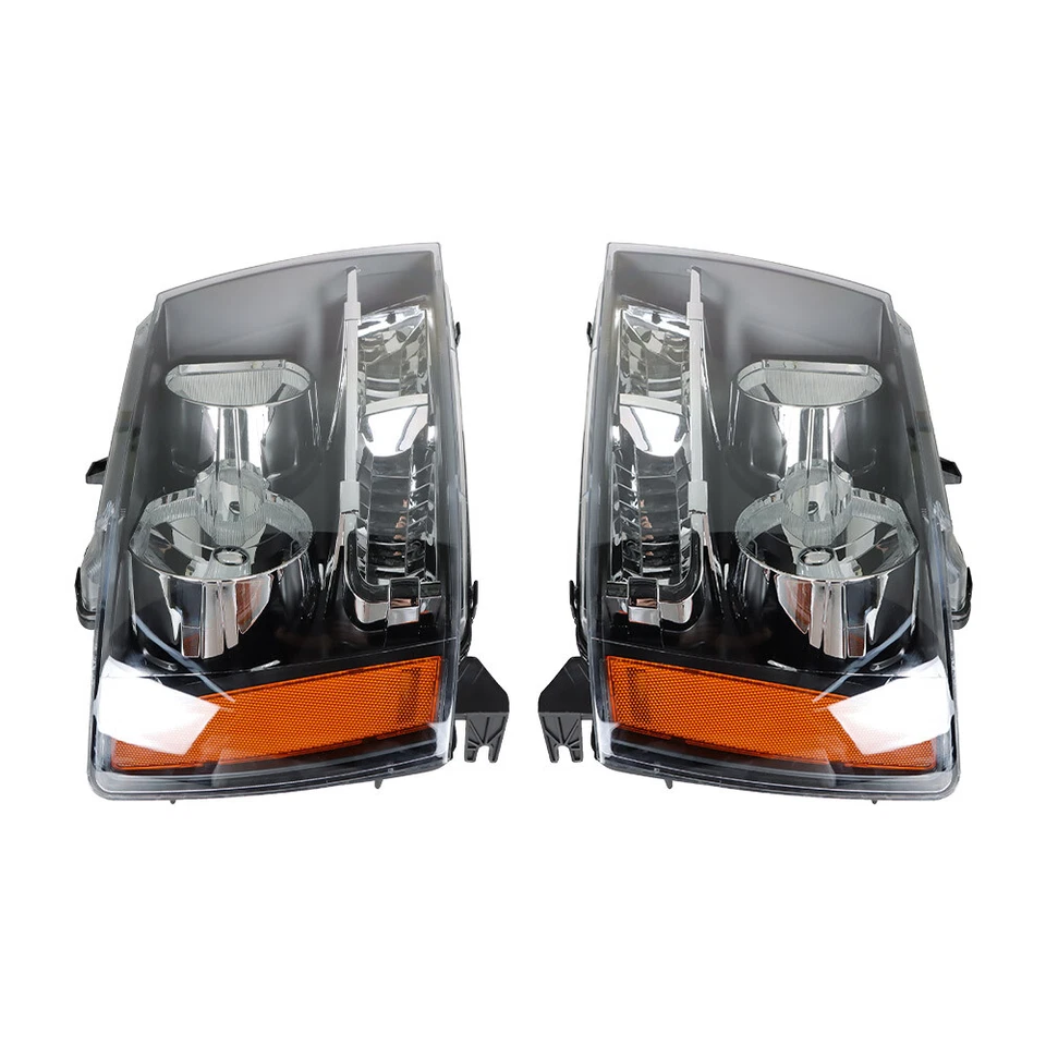 Faros negros aptos para Chevy Avalanche Tahoe Suburban 2007-2014 esquina ámbar Foto 4 de 4