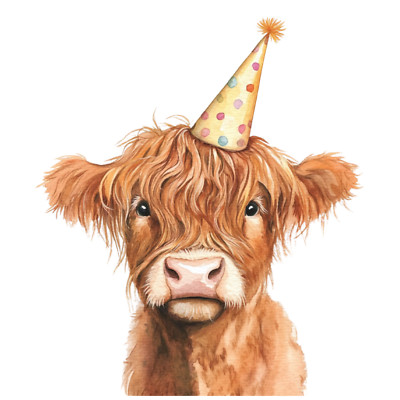XXL 30X30 Car Sticker Funny Highland Cow Decal