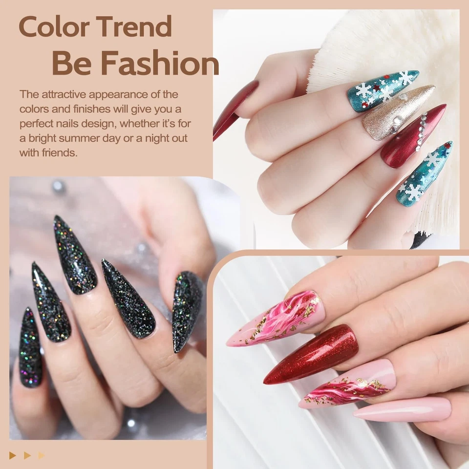 凝胶指甲油套装 73 件带紫外线灯聚乙烯加长美甲工具套装 — 第 2/4 张图片