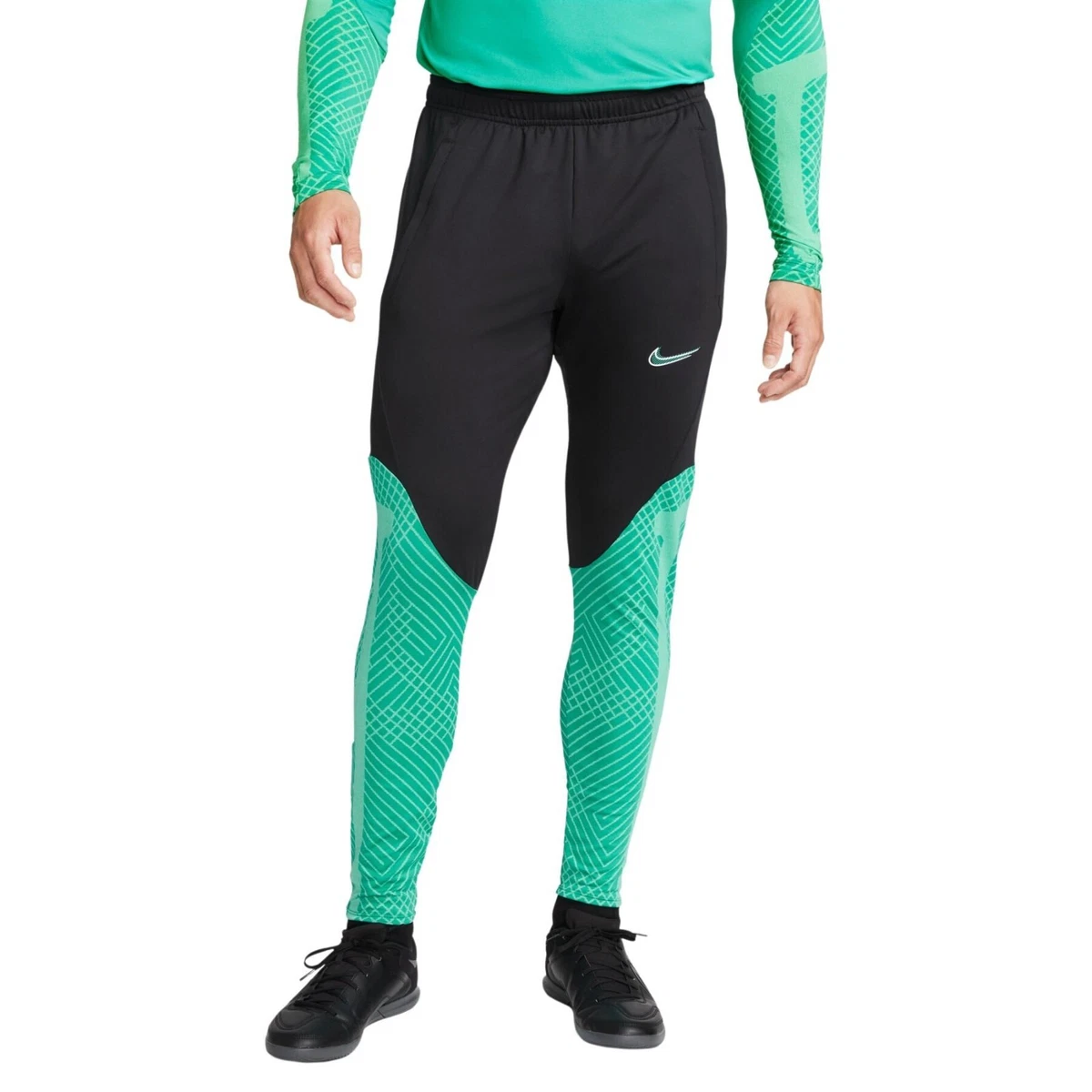 Nike Dri-Fit Strike Training Soccer Pants Blk Green Mens Large