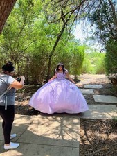 lilac quinceanera dress