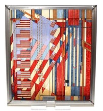 Frank Lloyd Wright Art Work Vintage stained glass Rare Used Shipping Free