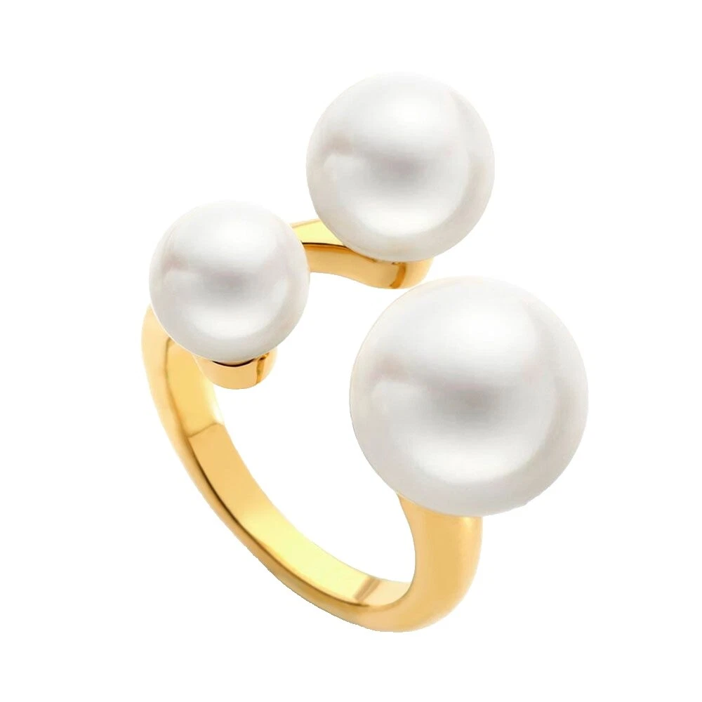 Pearl Copper Stone Fashion Rings