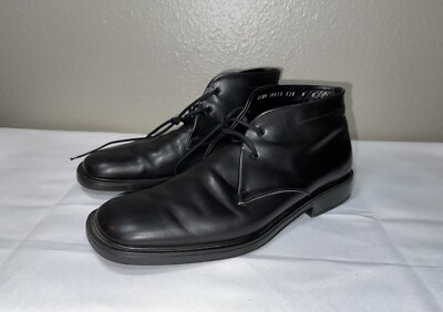 Salvatore Ferragamo Black Chukka Boots Salvatore Ferragamo Leather Chukka Boots Black • Italy  main image 3