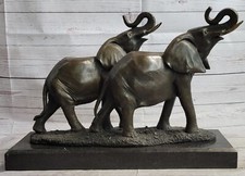 Art Gallery DEALS Massive Happy Indian Elephant Signed Of Good Sculpture Sale NR