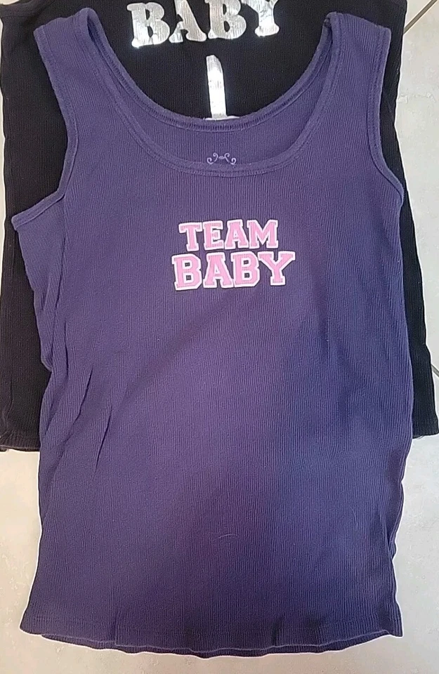 Set of 4 Women’s MOTHERHOOD MATERNITY Maternity Tank Top Tops LARGE Baby - Image 4 of 4