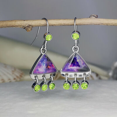 925 Silver Ear Hook Dangle Drop Earrings Fashion Women Turquoise Jewelry Gifts