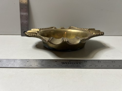 Heavy Solid Brass Square Cigar Ash Tray Made in India - Picture 2 of 15