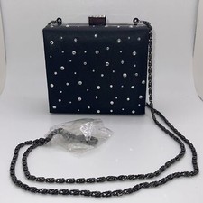 Ladies black rhinestone evening bag