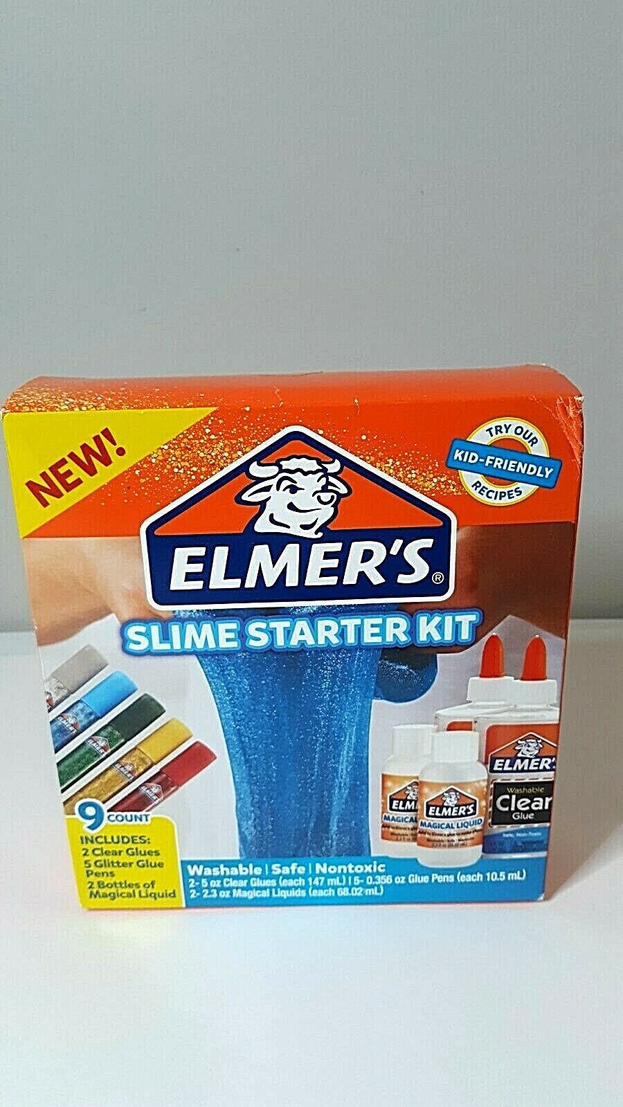 Elmer's Slime Starter Kit, Clear School Glue, Glitter Glue Pens & Magical  Liquid Activator Solution, 9 Count : Arts, Crafts & Sewing 