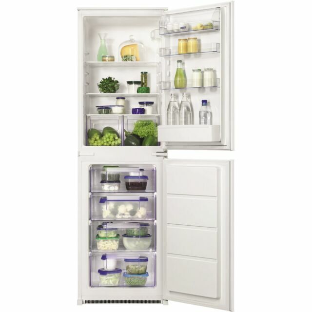Zanussi Zbb27450sv 50 50 Low Frost Integrated Fridge Freezer For Sale Online Ebay