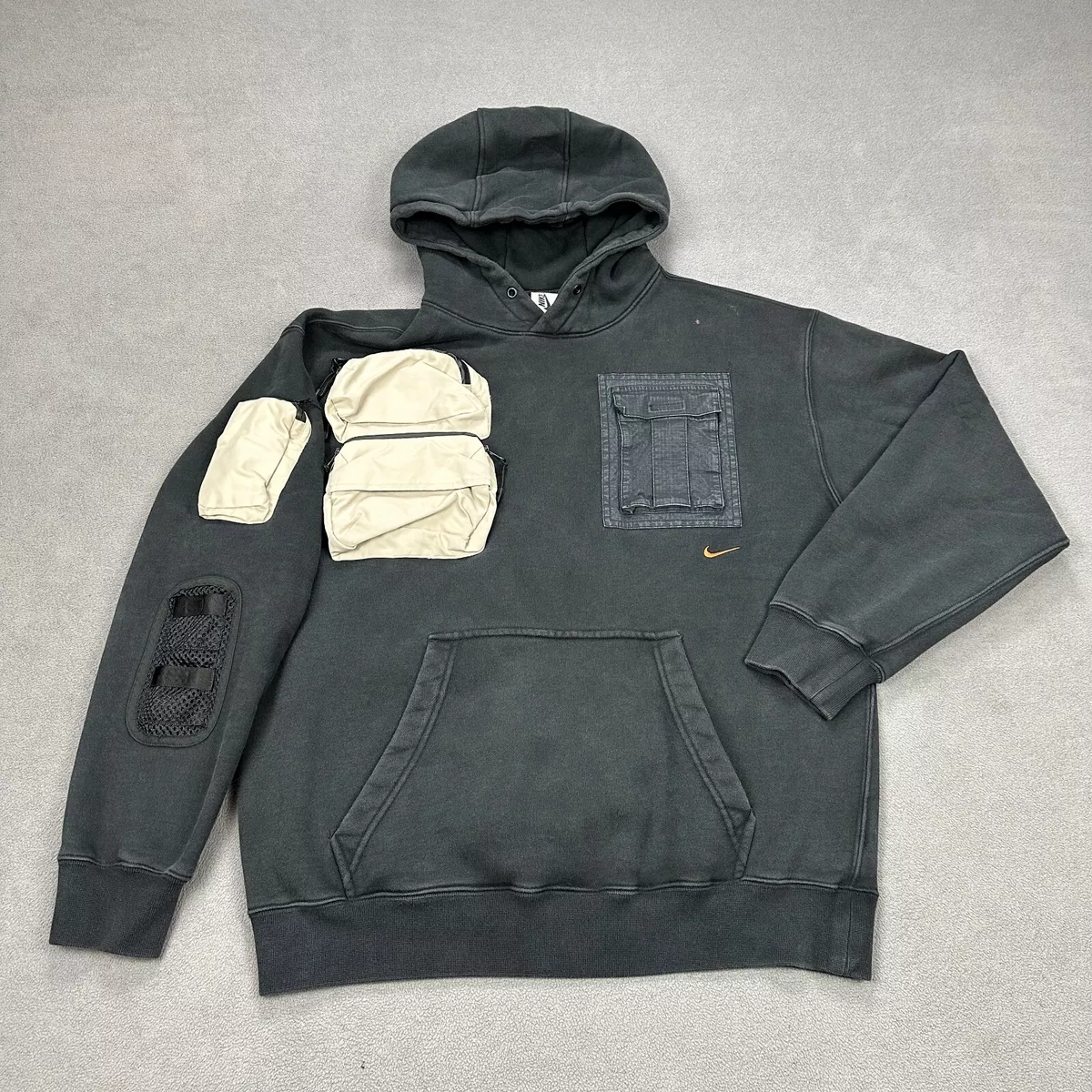 NIKE X Cactus Jack Travis Scott Utility Hoodie Large Grunge