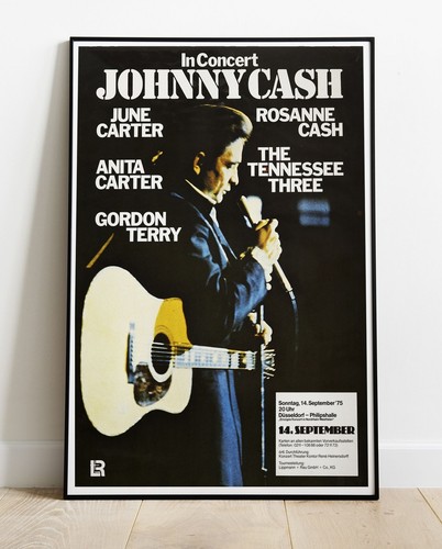 Johnny Cash Dusseldorf Germany 1975 / XXL Poster - 36"x24" (#1371) - 第 1/2 張圖片