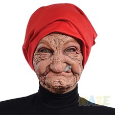 Halloween Smoking Grandma Mask Latex Headgear Cosplay Prom Props Gift