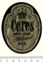 Dänisches Bieretikett - Ceres Brauerei - Dänemark - Ceres Danish Export (Version a)