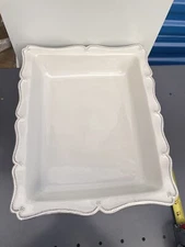 JULISKA Berry and Thread White Rectangular Baker Dish 17.5 X 14" Store Display