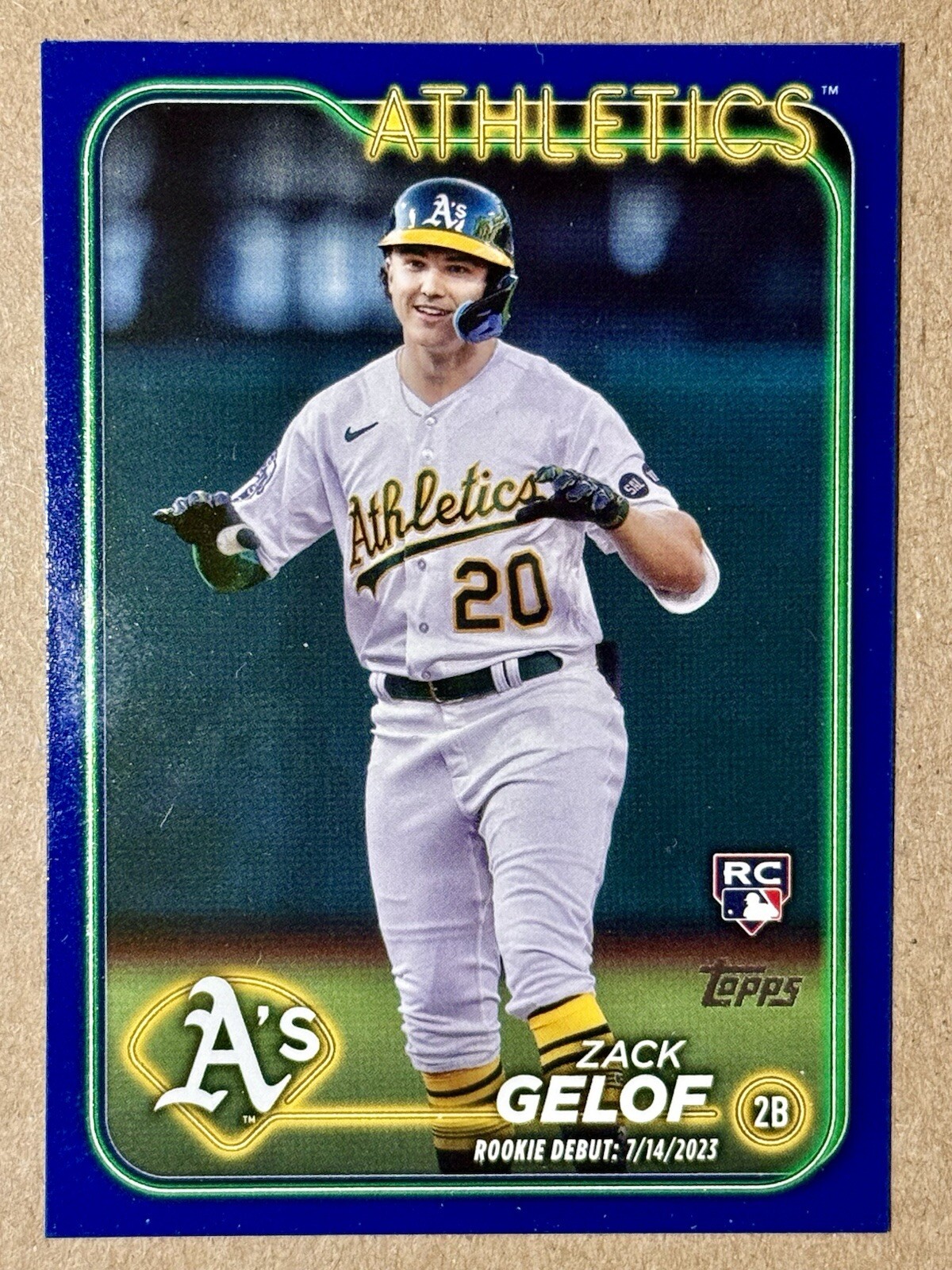 Zack Gelof - 2024 Topps Update #US131 Rookie Debut - Royal Blue - Athletics
